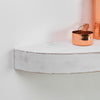 Large Round Wood Floating Wall Shelf - White